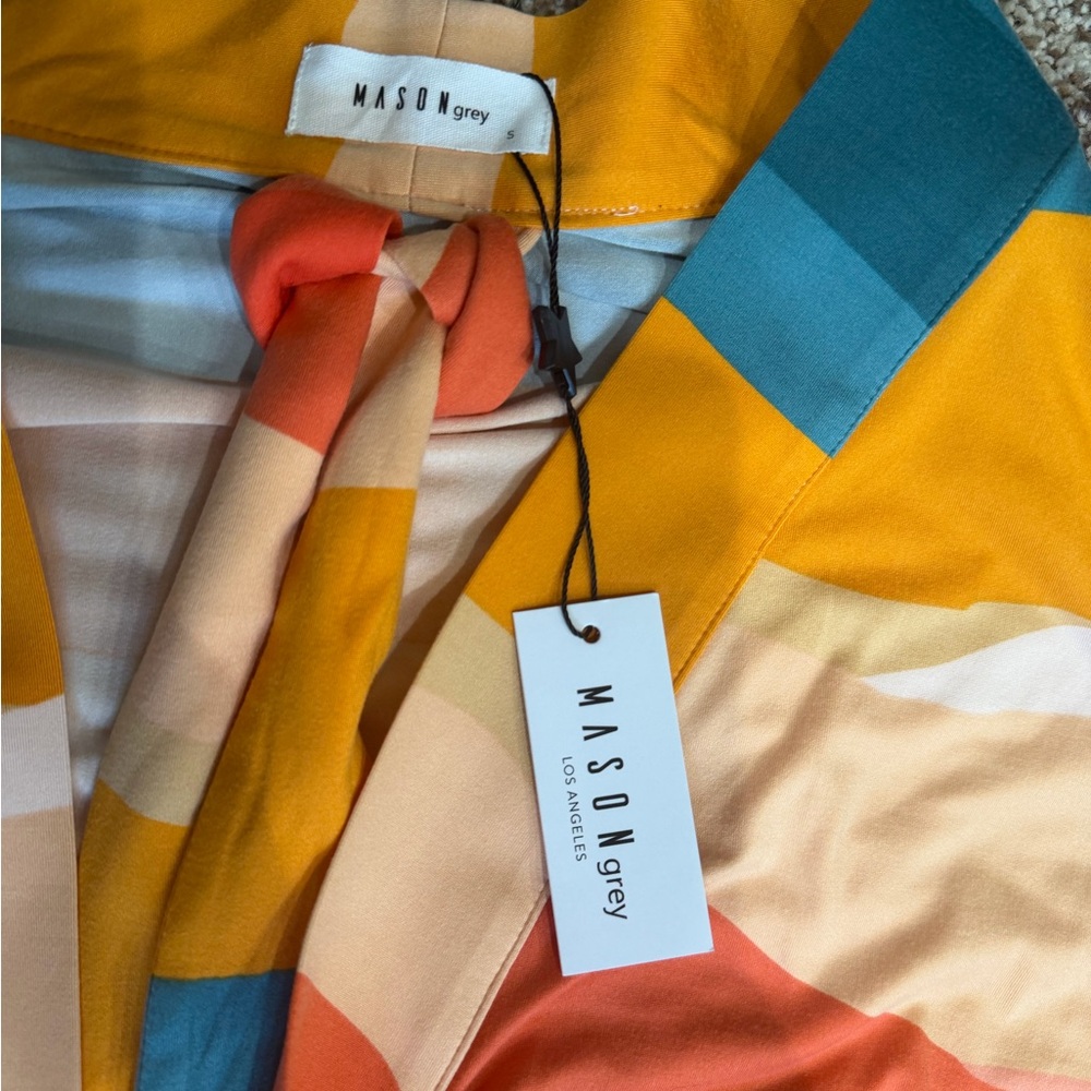 Mason Grey Color Block Sunset inspired Robe sz SM - Picture 5 of 8